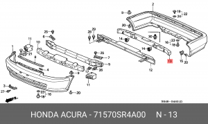 Гаситель, буфер 71570SR4A00 HONDA