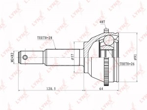 ШРУС CO-5905A LYNXAUTO