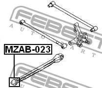 Сайлентблок - втулка амортизатора подвески MZAB-023 FEBEST