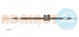 Трос ручного тормоза 03.0241 ADRIAUTO