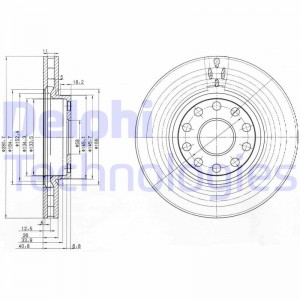 Тормозной диск BG3078 DELPHI