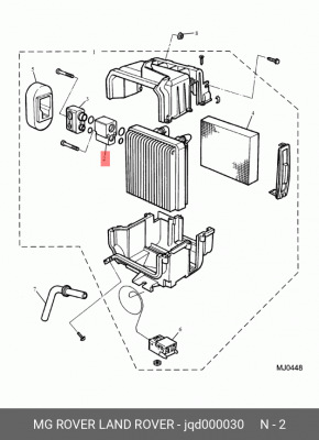 Расширительный клапан, кондиционер JQD000030 MG ROVER LAND ROVER