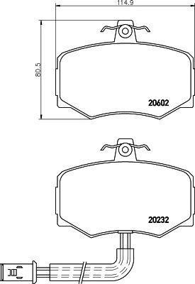 Комплект тормозных колодок, диско 2023201 TEXTAR