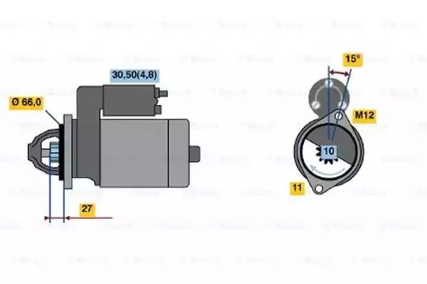 Стартер 0 001 107 508 BOSCH