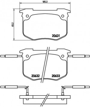 Комплект тормозных колодок, диско P 68 011 BREMBO