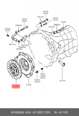 Диск сцепления 4110011201 HYUNDAI KIA