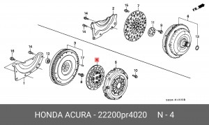 Диск сцепления 22200PR4020 HONDA