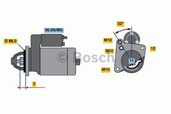 Стартер 0 001 108 186 BOSCH
