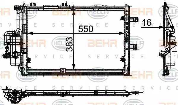 Конденсатор, кондиционер 8FC351300621 HELLA