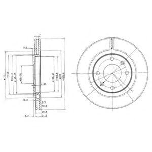 Тормозной диск BG2387 DELPHI