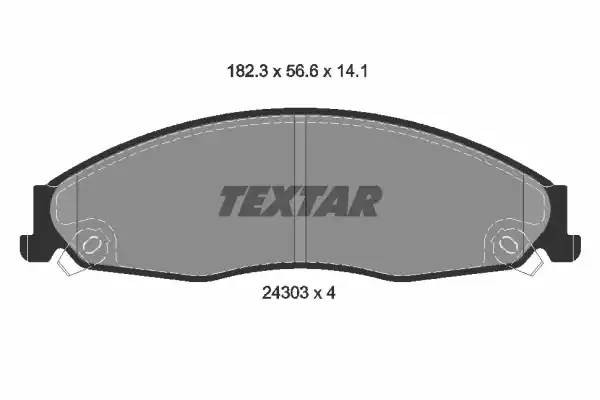 Комплект тормозных колодок, диско 2430301 TEXTAR