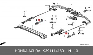 Винт крепления 9391114180 HONDA