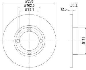 Тормозной диск MDC1459 MINTEX