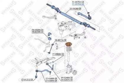 Наконечник рулевой тяги 51-00764-SX STELLOX