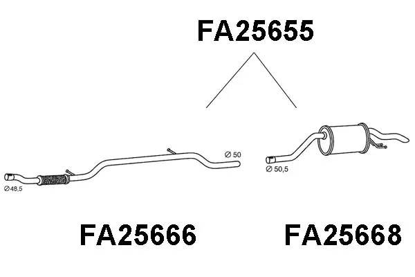 Глушитель выхлопных газов конечный FA25655 VENEPORTE