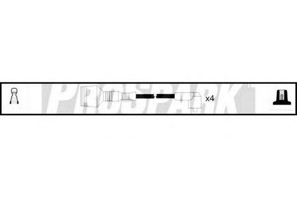 Ккомплект проводов зажигания OES728 STANDARD