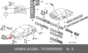 Эмблема 75700SR3000 HONDA