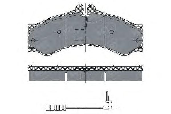 Комплект тормозных колодок, диско SP132 SCT