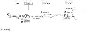 Средний глушитель выхлопных газов 292433 BOSAL