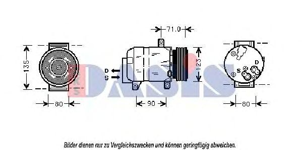 Компрессор, кондиционер 851038N AKS DASIS