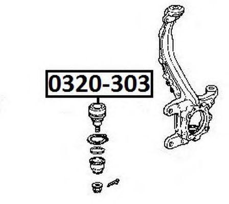 Опора шаровая подвески 0320-303 ASVA