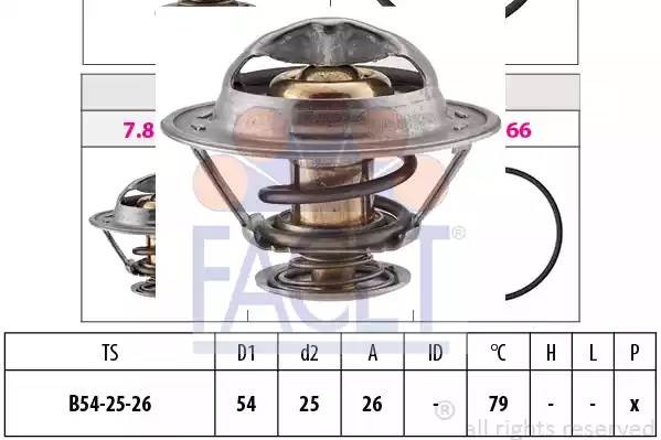 Термостат, охлаждающая жидкость 7.8299S FACET