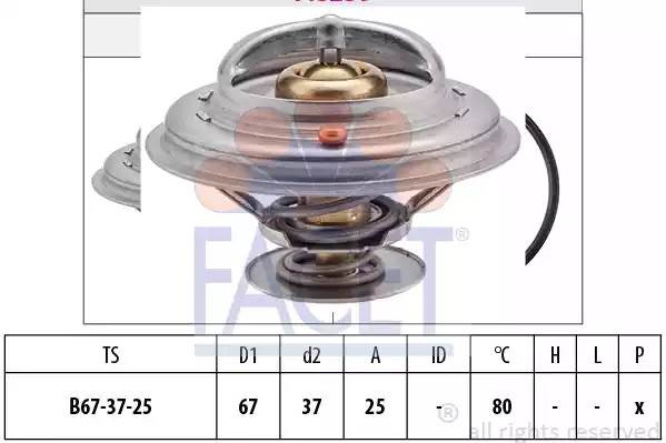 Термостат, охлаждающая жидкость 7.8259S FACET