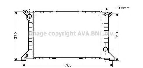 Радиатор охлаждения ДВС FDA2203 AVA
