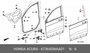 Деталь 67364SWAA01 HONDA