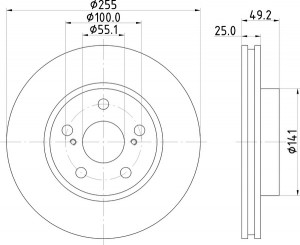 Тормозной диск MDC1417 MINTEX