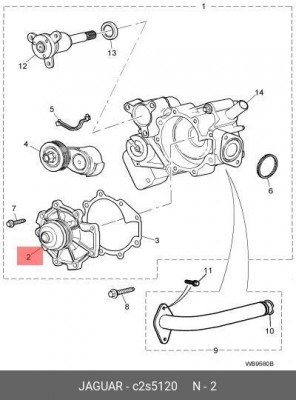 Водяной насос C2S5120 JAGUAR