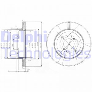 Тормозной диск BG3884 DELPHI