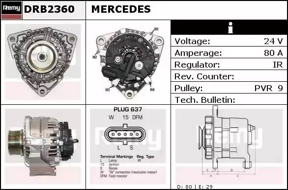 Генератор DRB2360 DELCO REMY