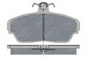 Комплект тормозных колодок, диско SP187 SCT