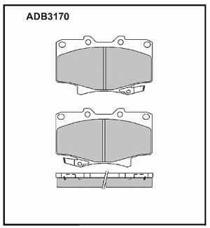 Колодки тормозные дисковые ADB3170 ALLIED NIPPON