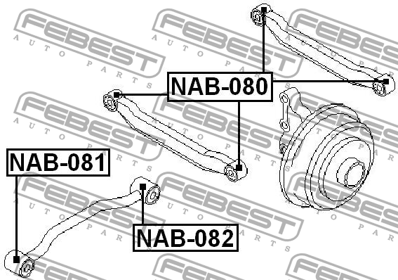 Рычаг подвески NAB-081 FEBEST