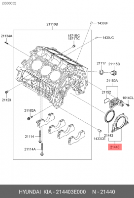 Сальник 214403E000 HYUNDAI KIA