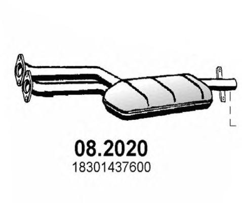 Предглушитель выхлопных газов 082020 ASSO