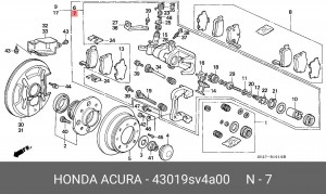 Тормозной суппорт 43019SV4A00 HONDA