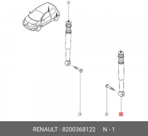 Амортизатор подвески 8200368122 RENAULT