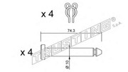 Комплектующие, колодки дискового тормоза KIT013 TRUSTING