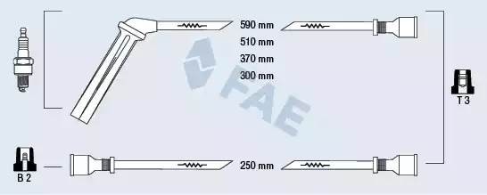 Ккомплект проводов зажигания 85540 FAE