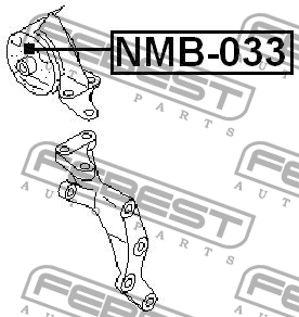 Подушка двигателя NMB-033 FEBEST