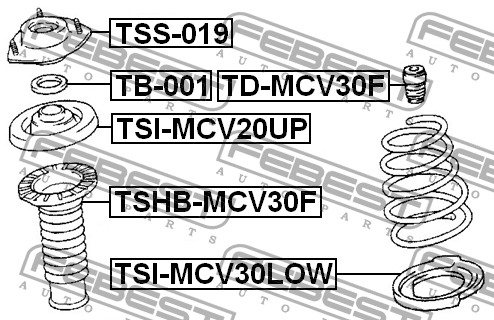 Опора амортизатора подвески TSS-019 FEBEST