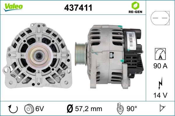 Генератор 437411 VALEO PHC