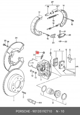 Крышка / защитный колпак 90135192710 PORSCHE