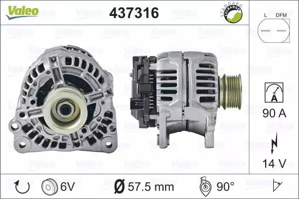 Генератор 437316 VALEO PHC