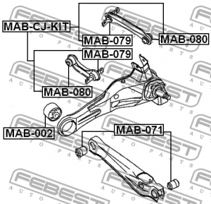 Сайлентблок - втулка амортизатора подвески MAB-079 FEBEST