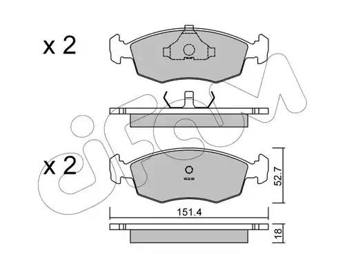 Комплект тормозных колодок, диско 822-094-2 CIFAM