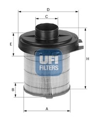 Воздушный фильтр 27.203.00 UFI